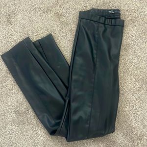 Zara Black Leather Pants